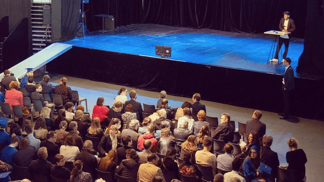 Adil Mania as emcee at ISIMA 2020 graduation ceremony